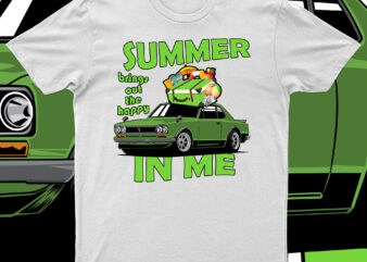 Summer Brings Out The Happy In Me | Funny T-Shirt Design For Sale!!