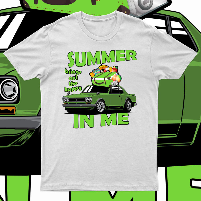 Summer Brings Out The Happy In Me | Funny T-Shirt Design For Sale!!