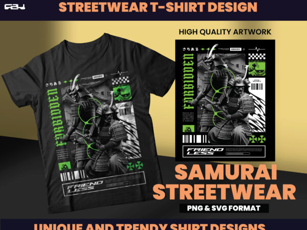 Samurai ronin design, streetwear design, urban streetwear, ronin design, samurai design, dtf, dtg