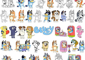 Bluey Bundle Svg, Bluey Birthday Svg, Bluey And Bingo Svg, Bingo Svg