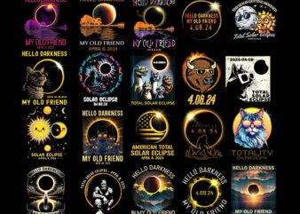 total solar eclipse 2024 shirt designs bundle, total solar eclipse Png