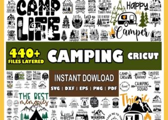 Camping Bundle Svg, Mega Bundle Svg t shirt vector file
