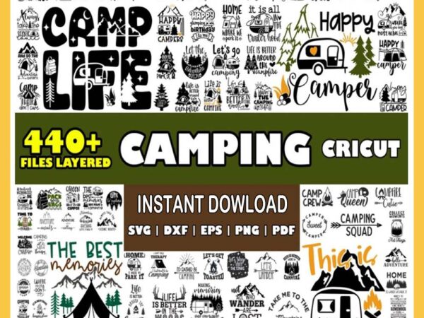 Camping bundle svg, mega bundle svg t shirt vector file