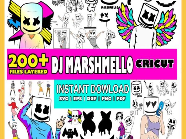 Dj marshmello bundle svg, mega bundle svg t shirt vector illustration