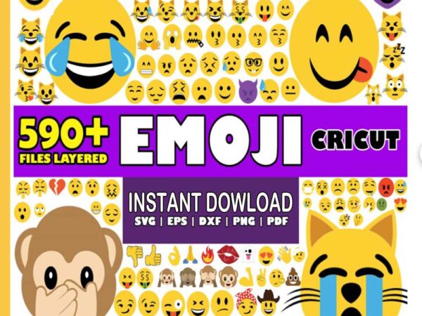 Emoji bundle svg, mega bundle svg vector clipart