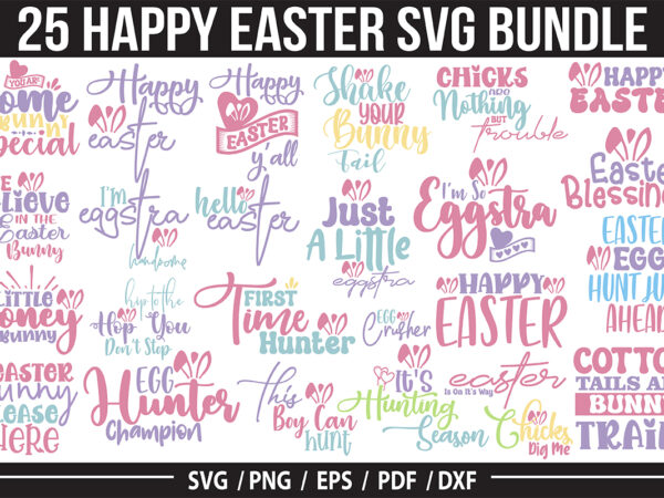 Easter svg design bundle, happy easter bundle svg