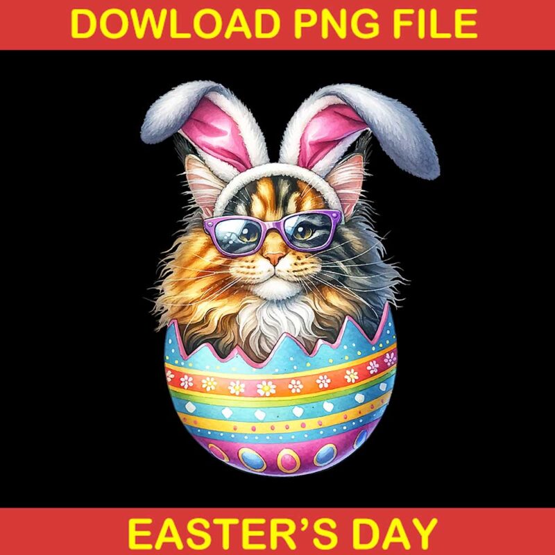 Cat Lover Easter Egg Happy Easter Bunny Ears Png