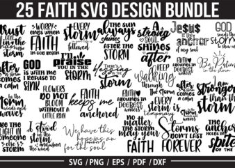 Faith SVG Bundle, Blessed SVG t shirt graphic design