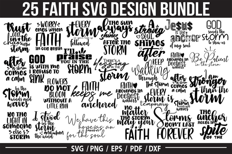 Faith SVG Bundle, Blessed SVG