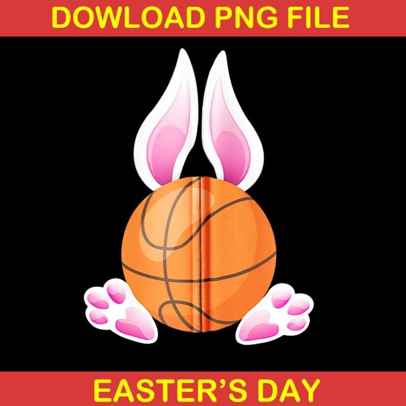 Easter Basketball Ball Png, Funny Easter Bunny Basketball Png