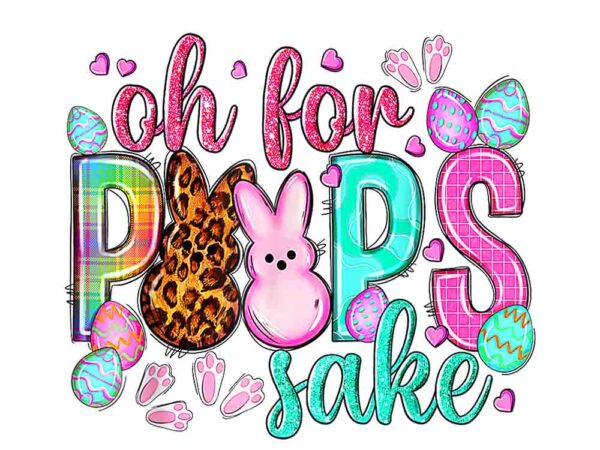 Oh for sake png, sake easter bunny print glasses happy easter png t shirt design online