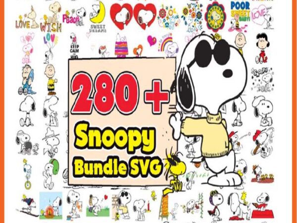 Snoopy bundle svg t shirt template vector