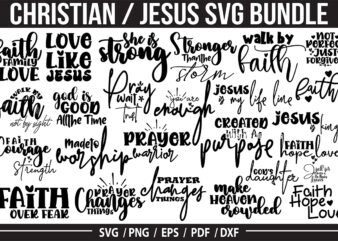 Christian /Faith /Jesus SVG Bundle t shirt vector file