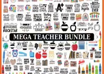 Teacher Bundle Svg t shirt designs for sale