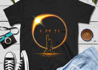 Bigfoot Solar Eclipse 2024 Png t shirt template