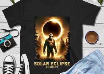 Bigfoot Totality April 8 2024 Total Solar Eclipse Png t shirt template