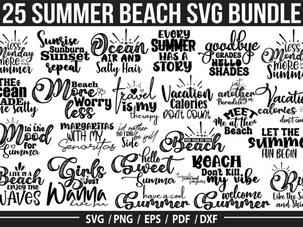 Summer svg bundle, vacation svg bundle t shirt template vector