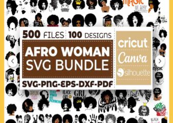 Afro Woman Bundle Svg t shirt vector