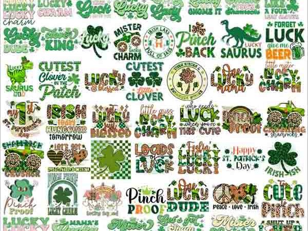 Bundle patrick day png, happy lucky png, shamrock png t shirt template