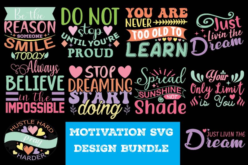 MOTIVATION SVG DESIGN BUNDLE