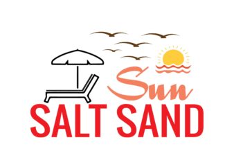 Sun Salt Sand t shirt template vector