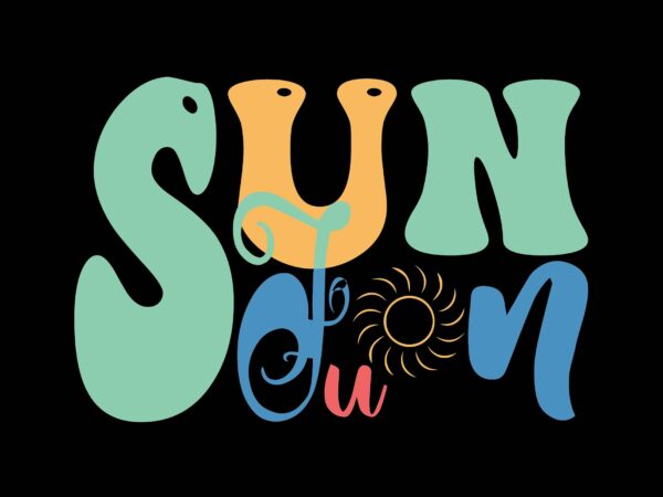 Sun fun t shirt template vector