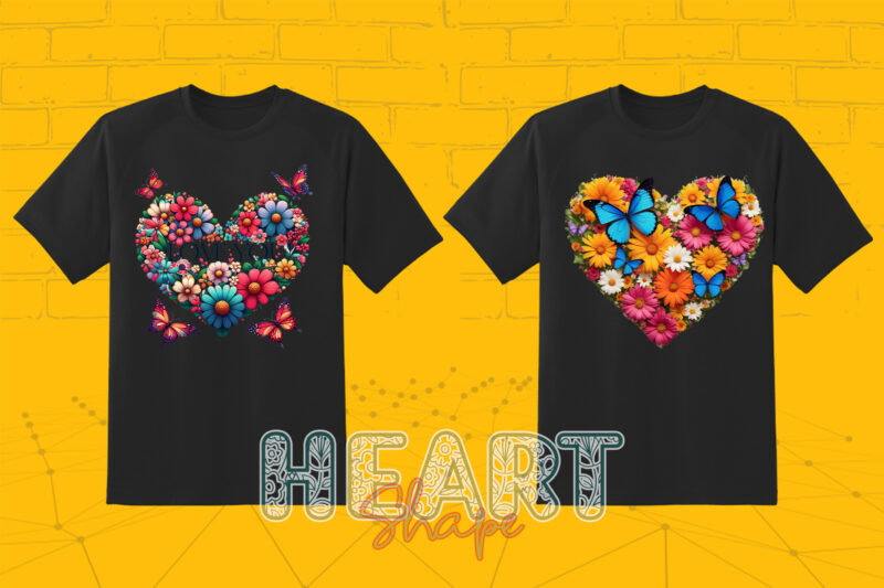 200 PNG 2nd Set of Valentines Day Heart Shape Love Illustration Clipart Bundle for T-shirt Design and POD business