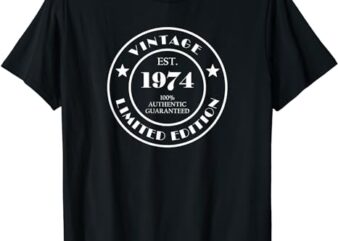 Vintage 1974 Cool 50 Year Old Bday Men Women 50th Birthday T-Shirt