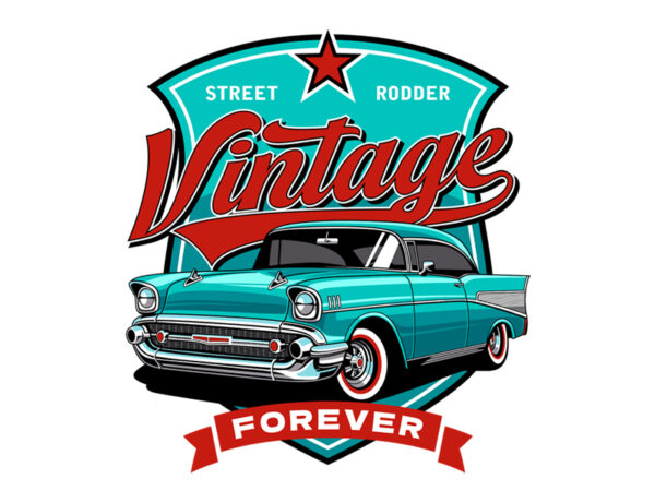 Vintage forever t shirt vector art