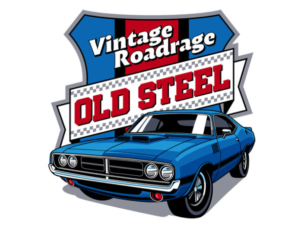 Vintage roadrage t shirt vector art