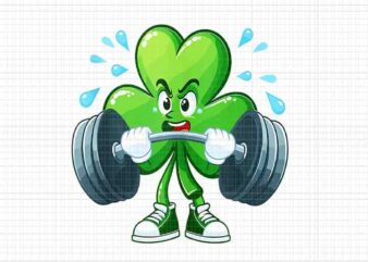 Fitness Workout Gym Shamrock Png, Shamrock Happy St Patrick’s Day Png t shirt graphic design