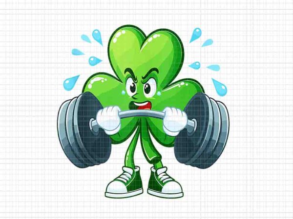 Fitness workout gym shamrock png, shamrock happy st patrick’s day png t shirt graphic design