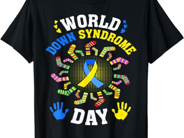 World down syndrome day awareness socks down right kids t-shirt