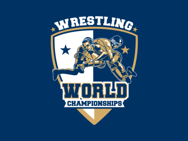 World wresling championship poster t shirt design for sale