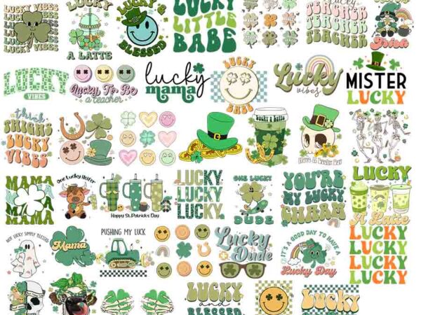 Bundle patrick day png, happy lucky png, shamrock png t shirt template