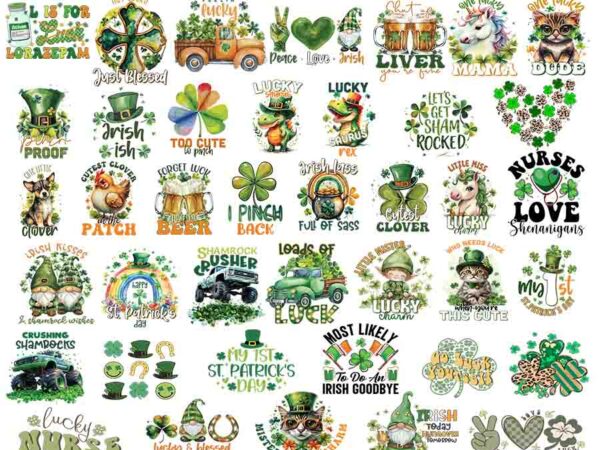 Bundle patrick day png, happy lucky png, shamrock png t shirt template