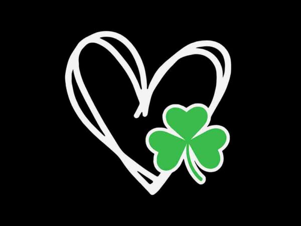 Heart shamrock svg, heart st patrick’s day svg, heart irish svg graphic t shirt