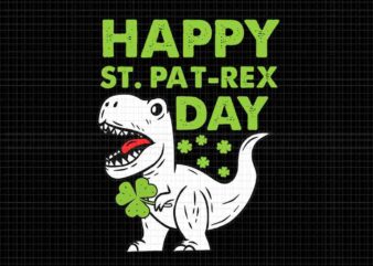 Happy St Pat T-rex Day Svg, Dinosaur St Patrick’s Day Svg, Dinosaur Shamrock Svg