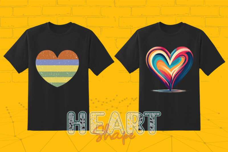 200 PNG Valentines Day Heart Shape Love Illustration Clipart Bundle