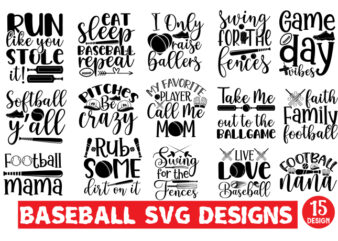 Baseball SVG designs bundle,Baseball Svg Bundle, Baseball Mom Svg, Baseball Png, Baseball Sister Svg, Baseball Heart Svg Baseball Player Sv