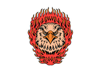 burning eagle t shirt template