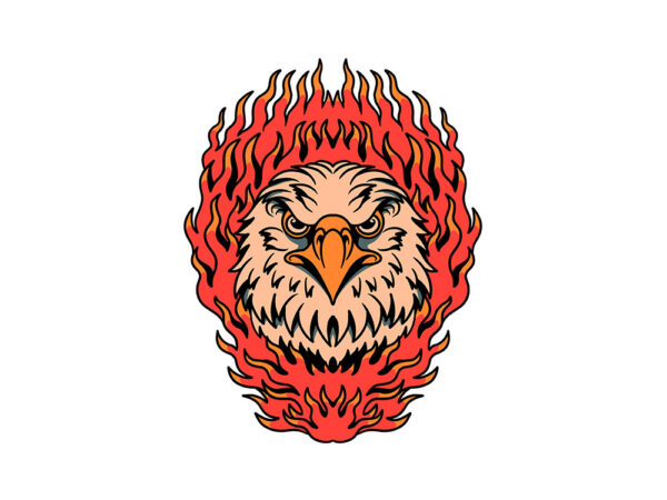 Burning eagle t shirt template