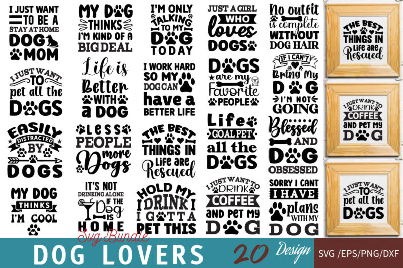 Dog SVG Bundle, Dog Mom SVG, Dog Lover