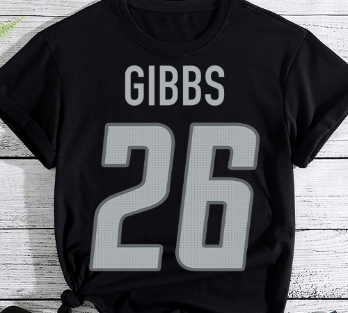 Gibbs 26 football lovers design, football design, football png file.