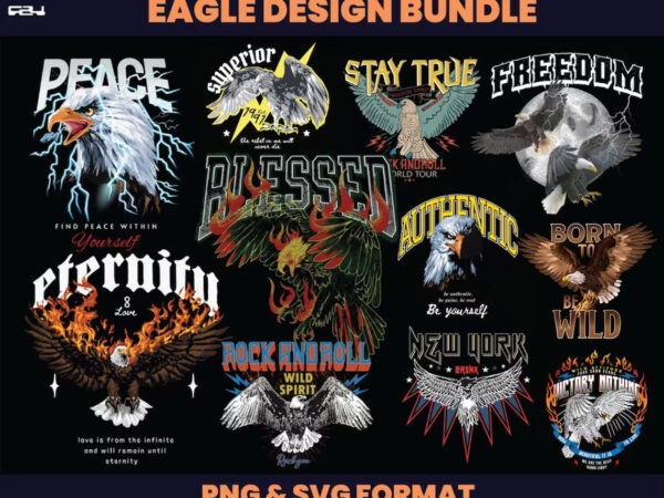 79 eagle designs bundle, eagle t-shirt design, eagle streetwear design, bikers design, eagle png, hawk png, bird svg, dtf, dtg