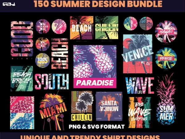 150 summer streetwear design bundle, t-shirt design bundle, streetwear designs, aesthetic design, urban designs, graphics shirt , dtf, dtg