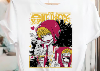 Corazon T-shirt One Piece Anime Manga Graphic Tee T-Shirt PNG File