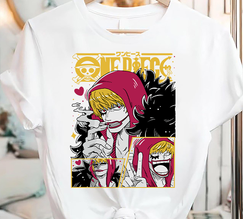 Corazon t-shirt one piece anime manga graphic tee t-shirt png file