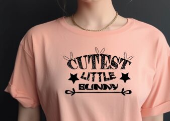 Cutest Little Bunny t shirt vector file