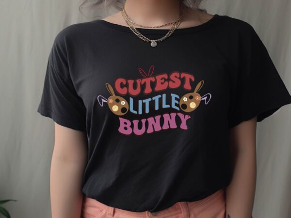 Cutest little bunny t shirt vector file